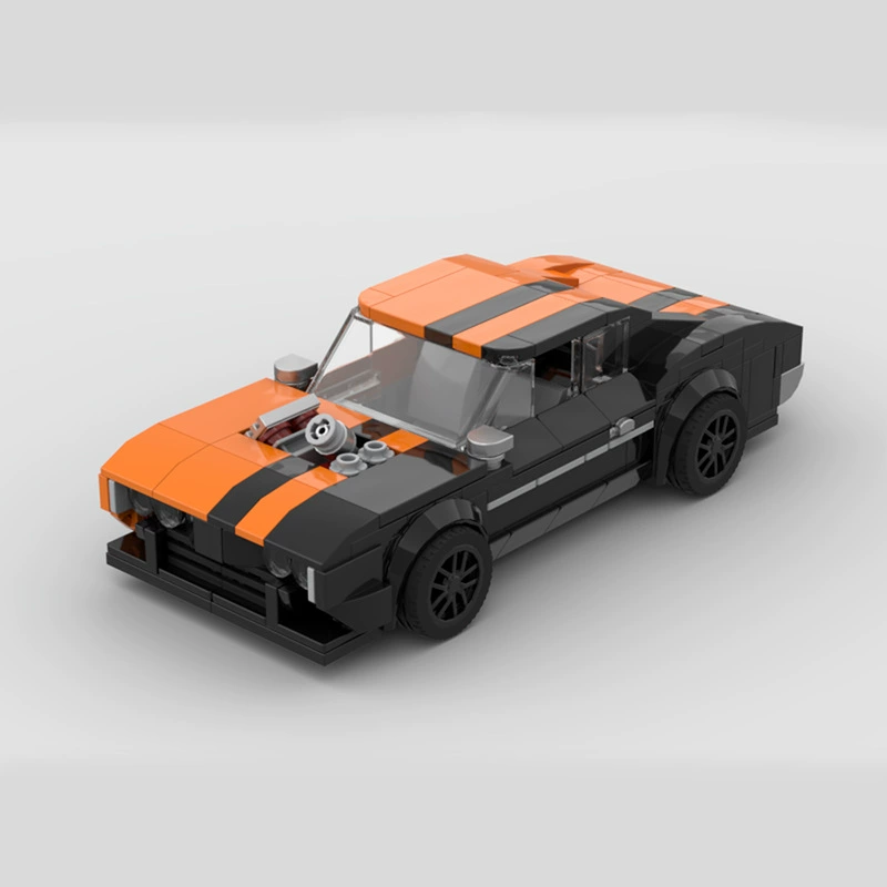MOC-188973 конструктор игрушка сборка 1970 Oldsmobile 442 speed8 тарелка машина сложному мальчику