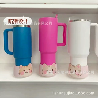 硅胶保温杯卡通立体垫套防滑卡通杯套定制咖啡保温杯瓶底垫软胶套