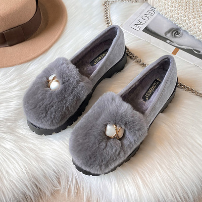 T57 Huidong Xin Yi Women's Shoes Plush Exorcism Plush Women's Shoes keep warm The thickness of the bottom hyoma  Cotton-padded shoes Female models