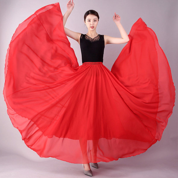 720 degrees double -layer large skirt