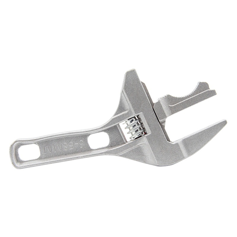 Llave Inglesa para Baño, Multifuncional, Mango Corto, Apertura Grande, Llave de Reparación para Tuberías de Desagüe, Aire Acondicionado, Llave Inglesa Ajustable.