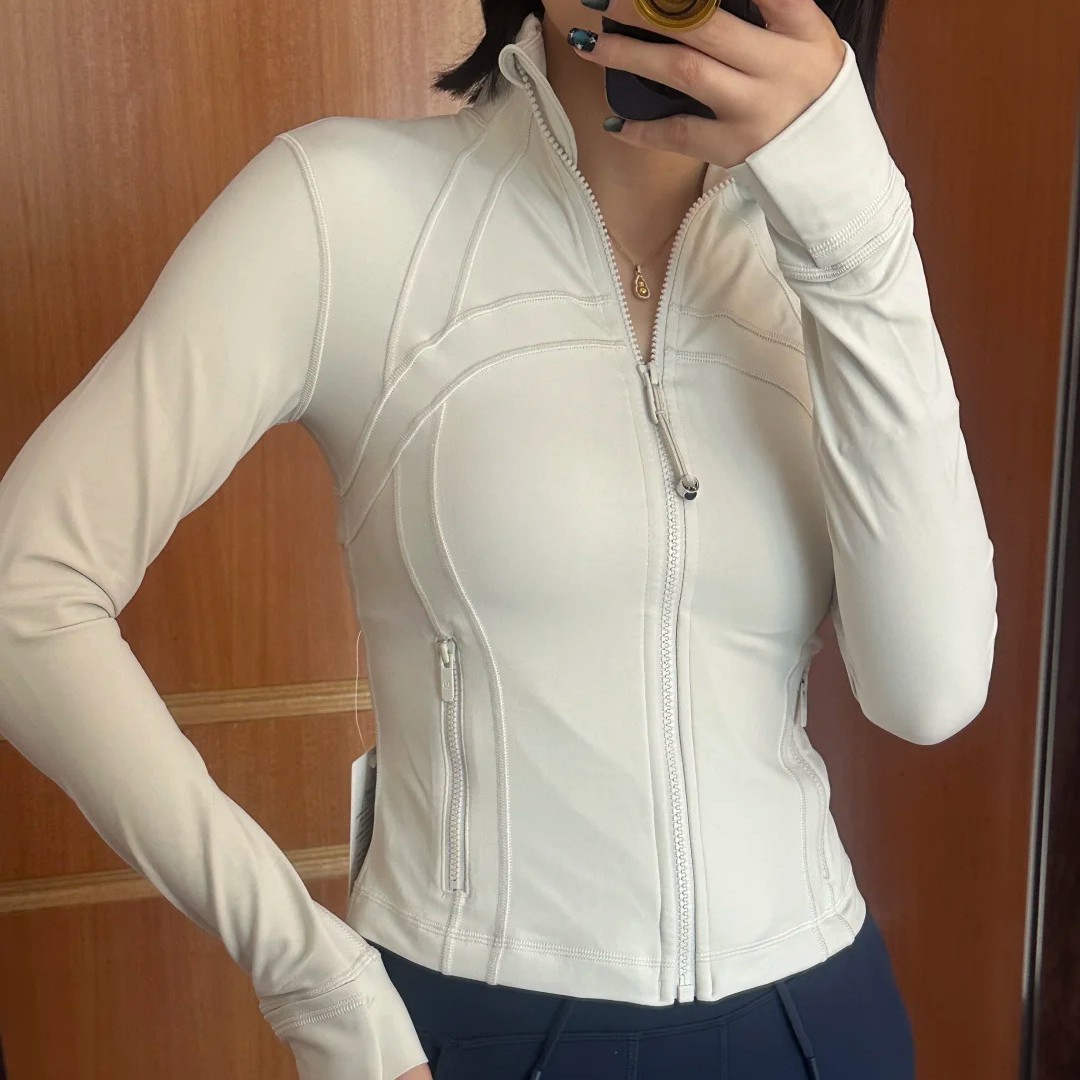 새로운 스타일 골드 라벨 스탠드 칼라 숏 코트 DF 스포츠 요가 웨어 슬림핏 스포츠 재킷 여성용 LULU SWIFF