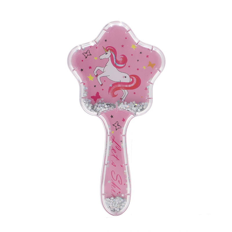 Fábrica de suministro de inventario creativo dibujos animados lindos mango de reducción de presión peluquería portátil peine de cabello largo