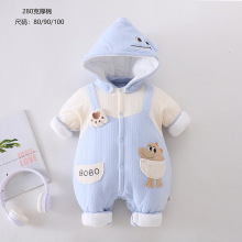安阳婴儿连体棉衣冬装加厚新生宝宝过年衣服秋冬爬服超萌外出代发