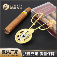 工厂直供金色风车雪茄剪刀不锈钢切割器烟具配件三刃圆形雪茄剪