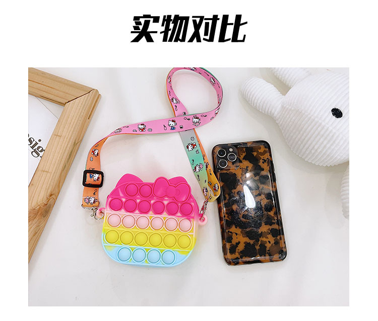 Children's Silicone Bag 2021 New Creative Decompression Small Bag Coin Purse Candy Color Messenger Bag display picture 24