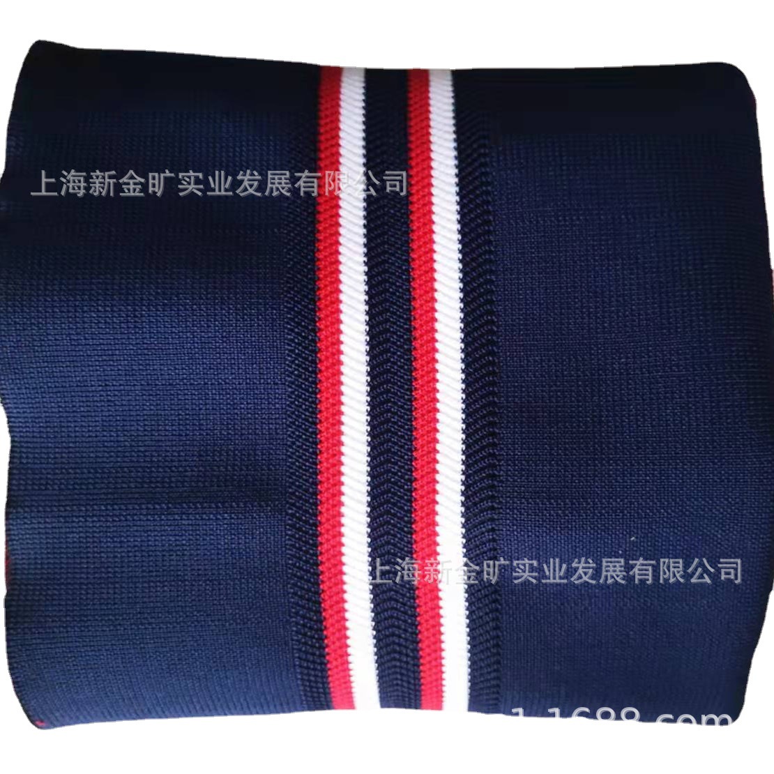 厂家供应针织面料休闲服色织提花罗纹布服装领口袖口下摆横机罗纹