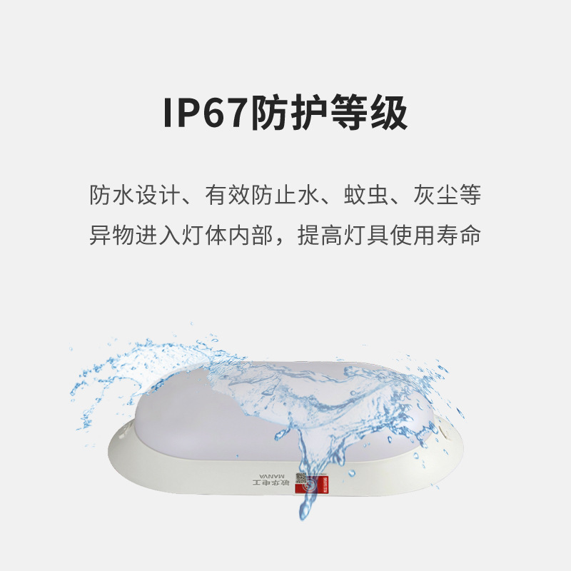 민화 화재 비상 벽 램프 방수 비상 천장 IP67 실내 및 실외 비상 램프 화재 비상 조명 램프