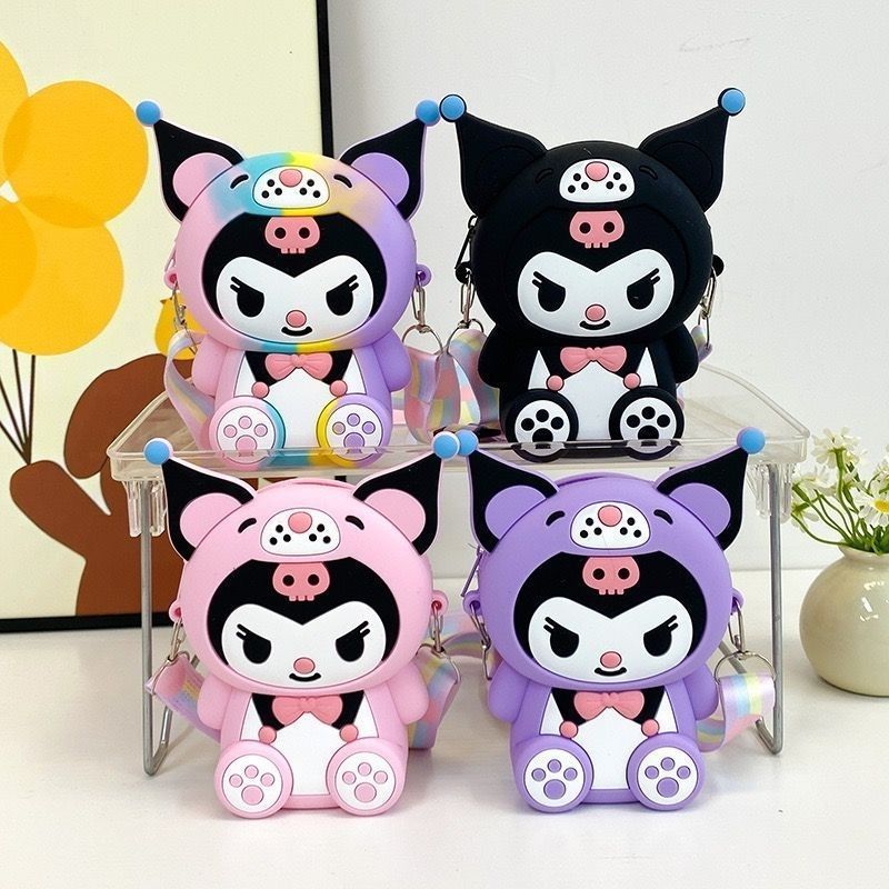 クロミ子供のかわいいコインシリコーン幼稚園少女メッセンジャーバッグショルダーバッグ漫画プリンセスバッグ|undefined