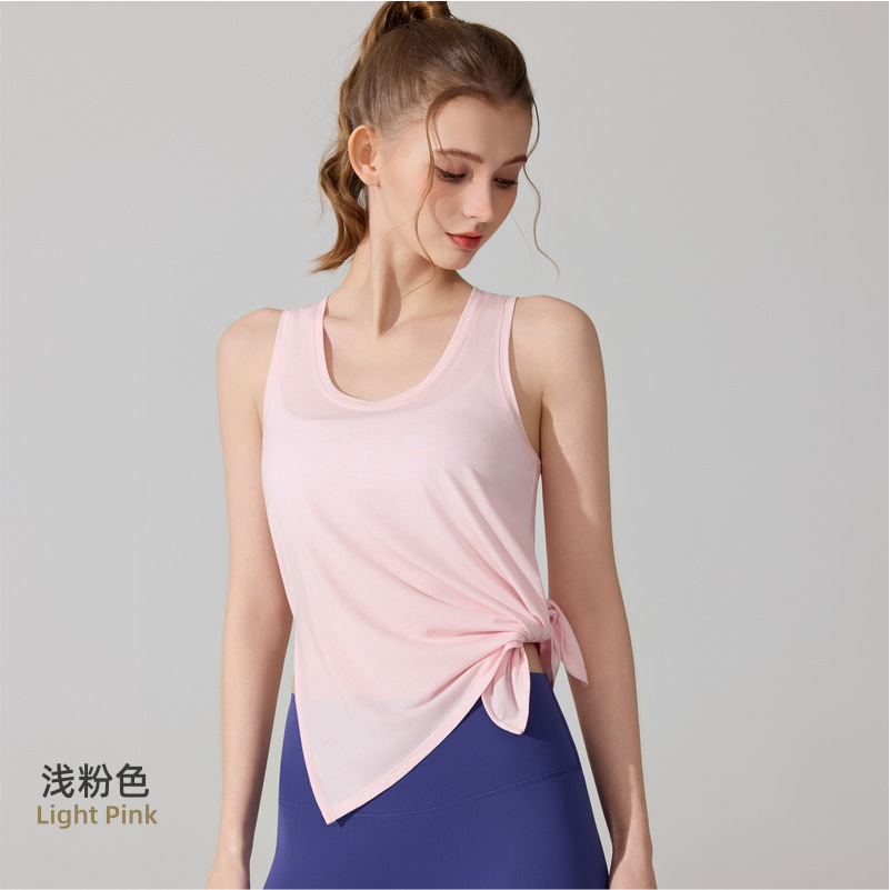 Europa y América deportivo chaleco de acondicionamiento rápido secado ventilador camiseta deportiva sin mangas camiseta de correr pilates ropa de yoga blusa