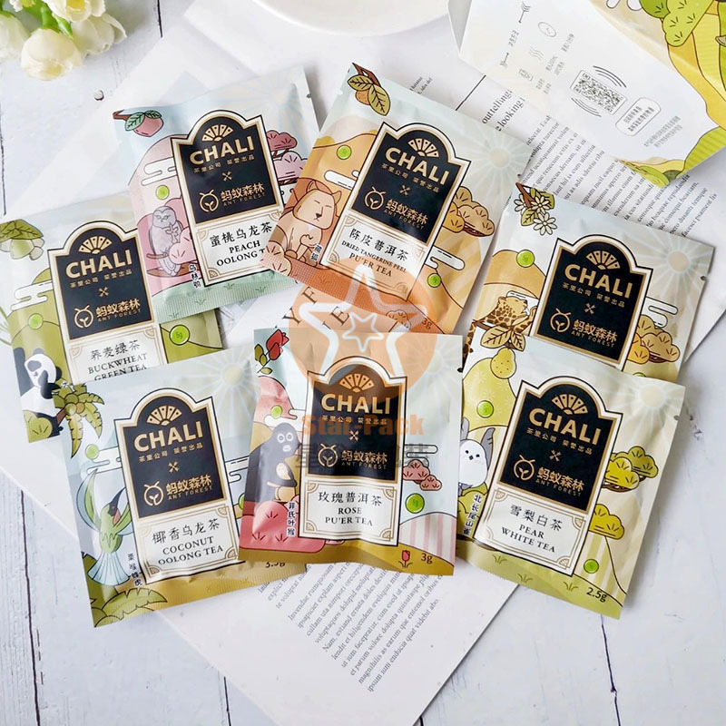 茶里多款图案彩印乌龙茶小泡铝箔袋 防潮镀铝桂圆红枣枸杞茶叶袋