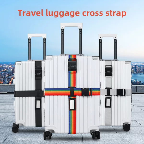 Factory Direct Sales Cross-Border Luggage Cross Straps Four Cross-Shaped Straps Tensile Luggage Cross Straps