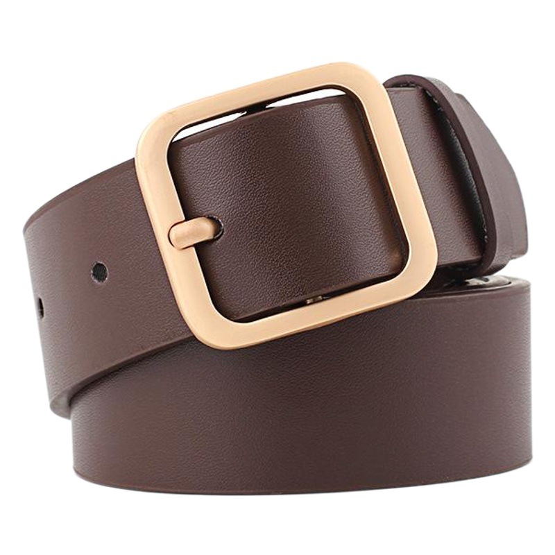 Cinturón para Mujer con Hebilla Cuadrada, Estilo Moderno Coreano