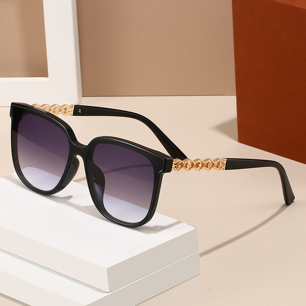 2025 새로운 패션 여성 선글라스 유럽과 미국의 다양한 라운드 페이스 슬리밍 선글라스 여성의 트렌디 한 맞춤형 빈티지 안경