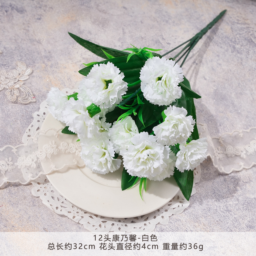 Yyy2 - 12 Claveles de cabeza - blanco