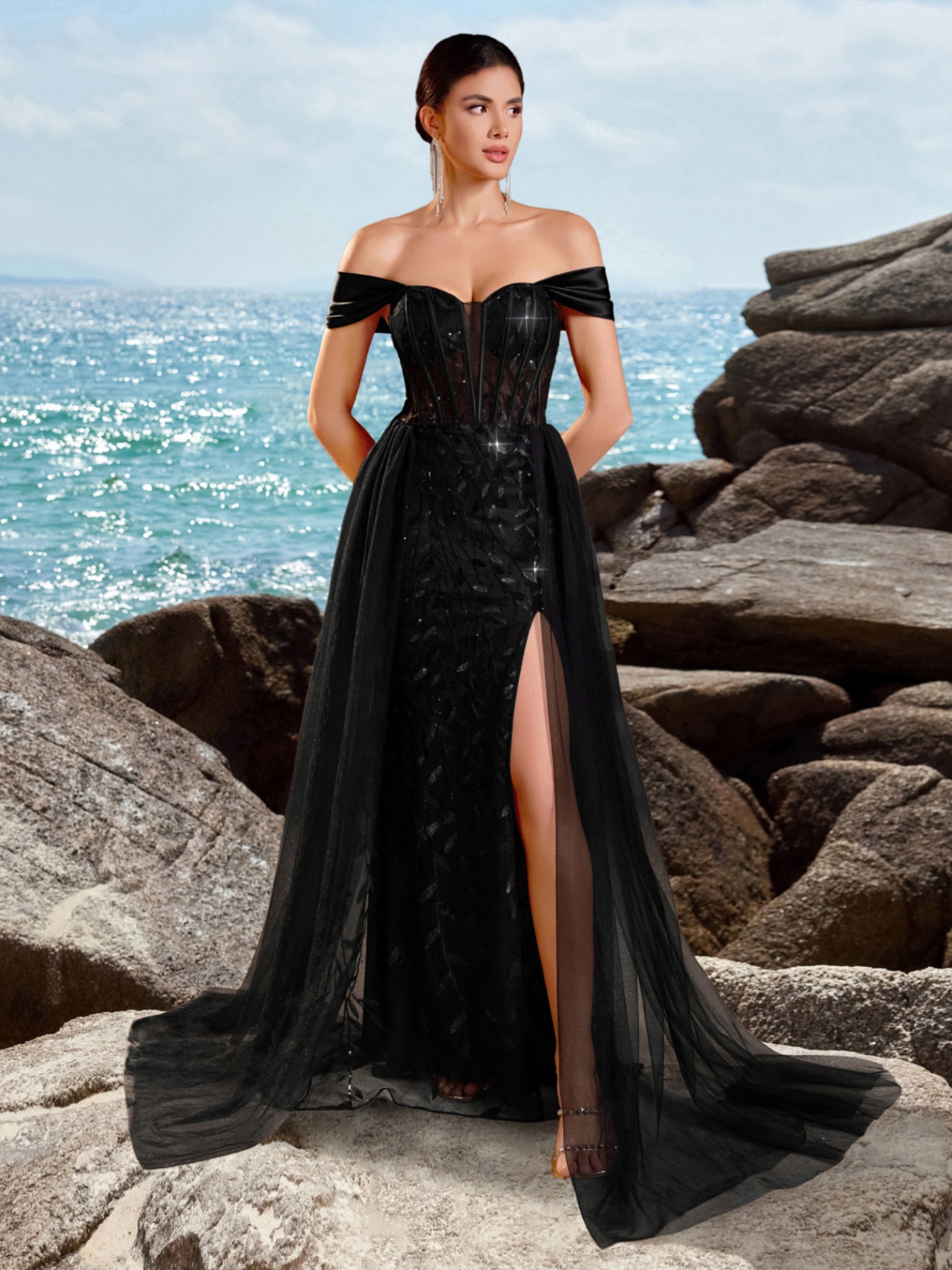 Vestido de noche de fiesta de top de tubo de Amazon transfronterizo europeo y americano