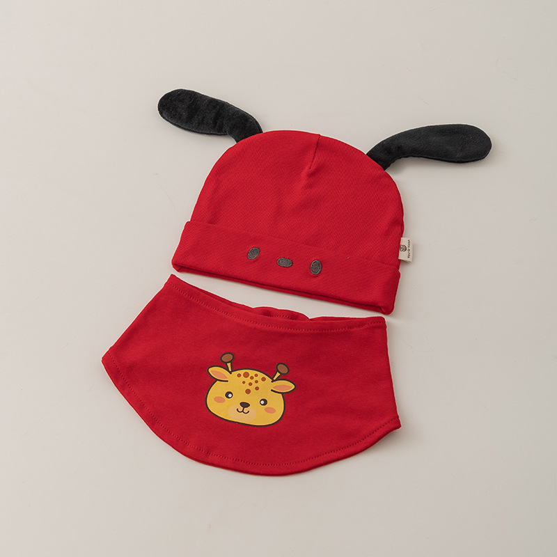 0-3 Meses de primavera y otoño delgado sombrero de bebés, algodón coreano, sombrero de bebés, perros