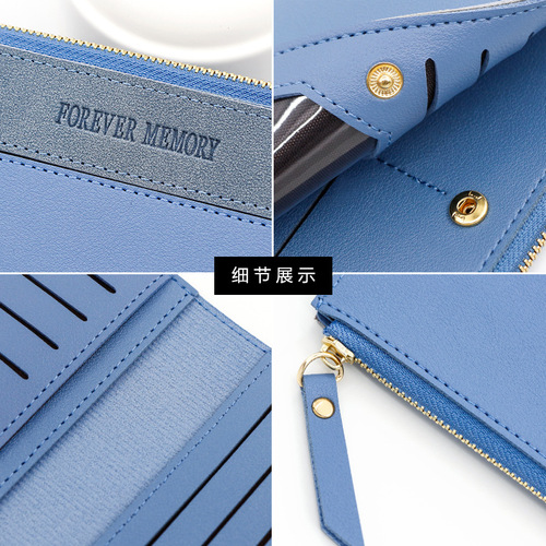 New style women's wallet simple and fashionable women's long wallet 20% off wallet clutch bag coin purse zipper bag