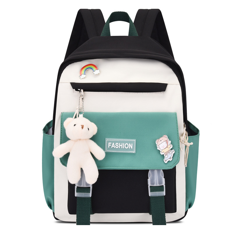 Nueva Salida de primavera mochila para niños 3-5-7 años de edad mochila estudiante de escuela primaria estudiante de secundaria Mochila de color de contraste de estilo coreano