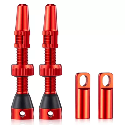 valve 2 with Valve Core Removal - 40mm-red-4-piece-set