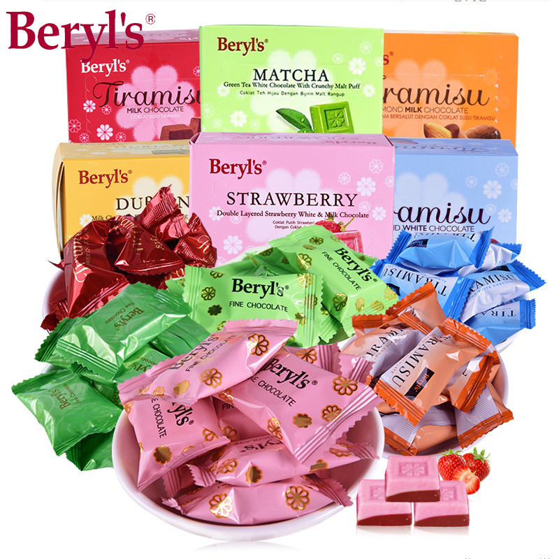 Imported Times Enthone Durian strawberry Green Tea milk fruit Sandwich chocolate 60g Imported Candy snacks