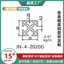 金属工业铝型材厂直供国标2020相框手办展示柜铝型材框架定 制7