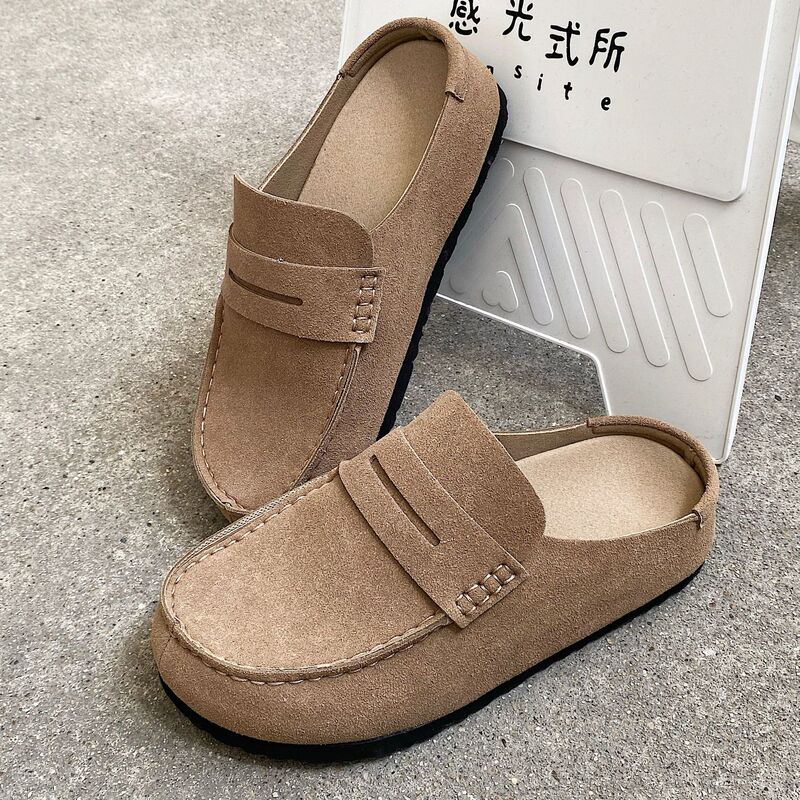 Boken men's casual loafers slip-on lazy shoes summer new soft-soled closed-toe mules 2555-2