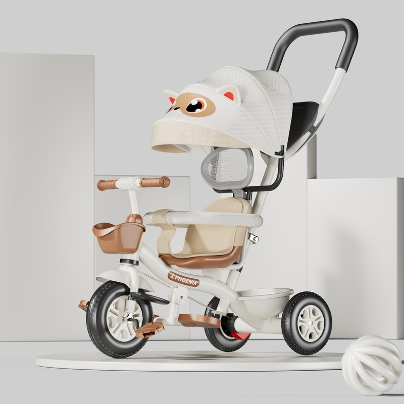 現物卸売り鳳凰子供三輪車1-3-2-6歳の手で自転車を押します。|undefined