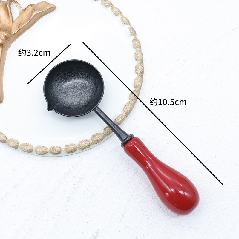 Pintura al fuego cuchara antiadherente sello de pintura al fuego cera de fusión cuchara antiadherente limpieza fácil con horno de fusión herramienta de uso cuchara antiadherente
