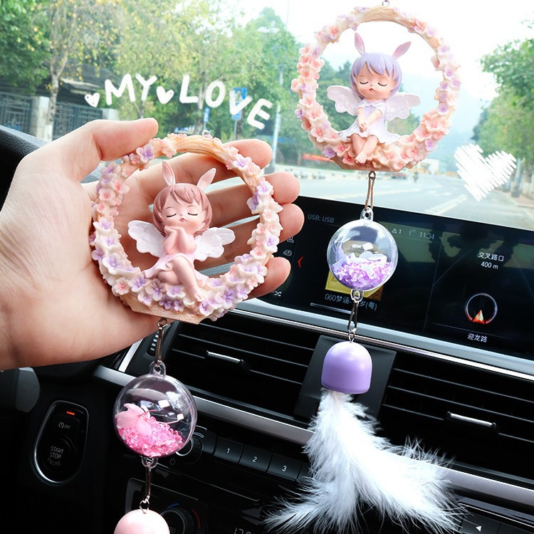 Car pendant car pendant Anne's Dream wind chime angel car rearview mirror cute decorative pendant pendant