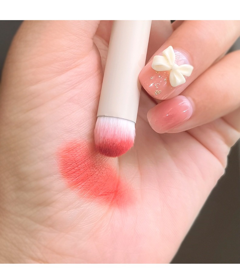 【 With storage Tube 】 Lip brush, lipstick brush, short round head portable lip makeup brush, 270 Concealer brush, cross-border undefined