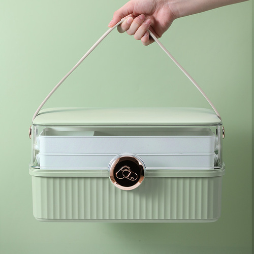 Large medical box home decoration large capacity dormitory first aid medical box medicine multi-layer portable storage medicine box