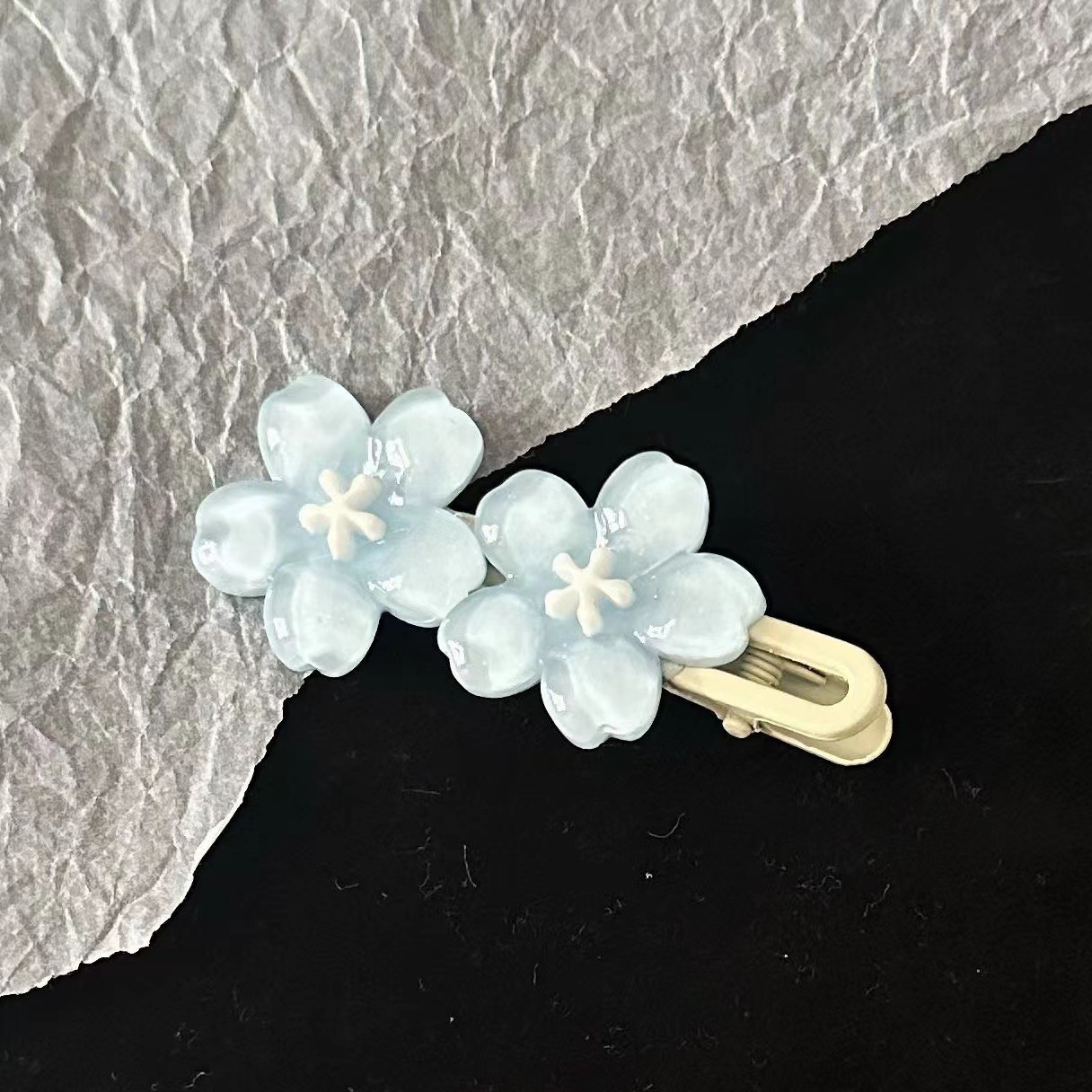 Blue cherry blossoms