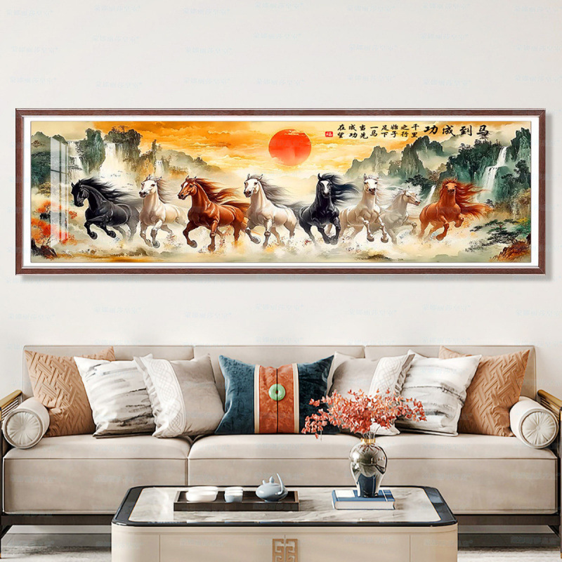 Mona Lisa real caballo de bordado a mano para el éxito clásico chino ocho cuadros de la colección clásica bordado a mano image 3