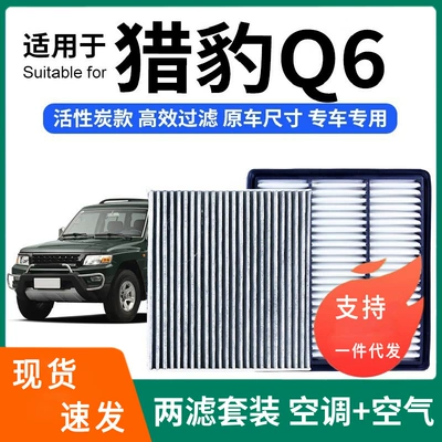 Compatible with Cheetah air conditioning filter + air filter set, activated carbon filter, car air filter for Cheetah Q6