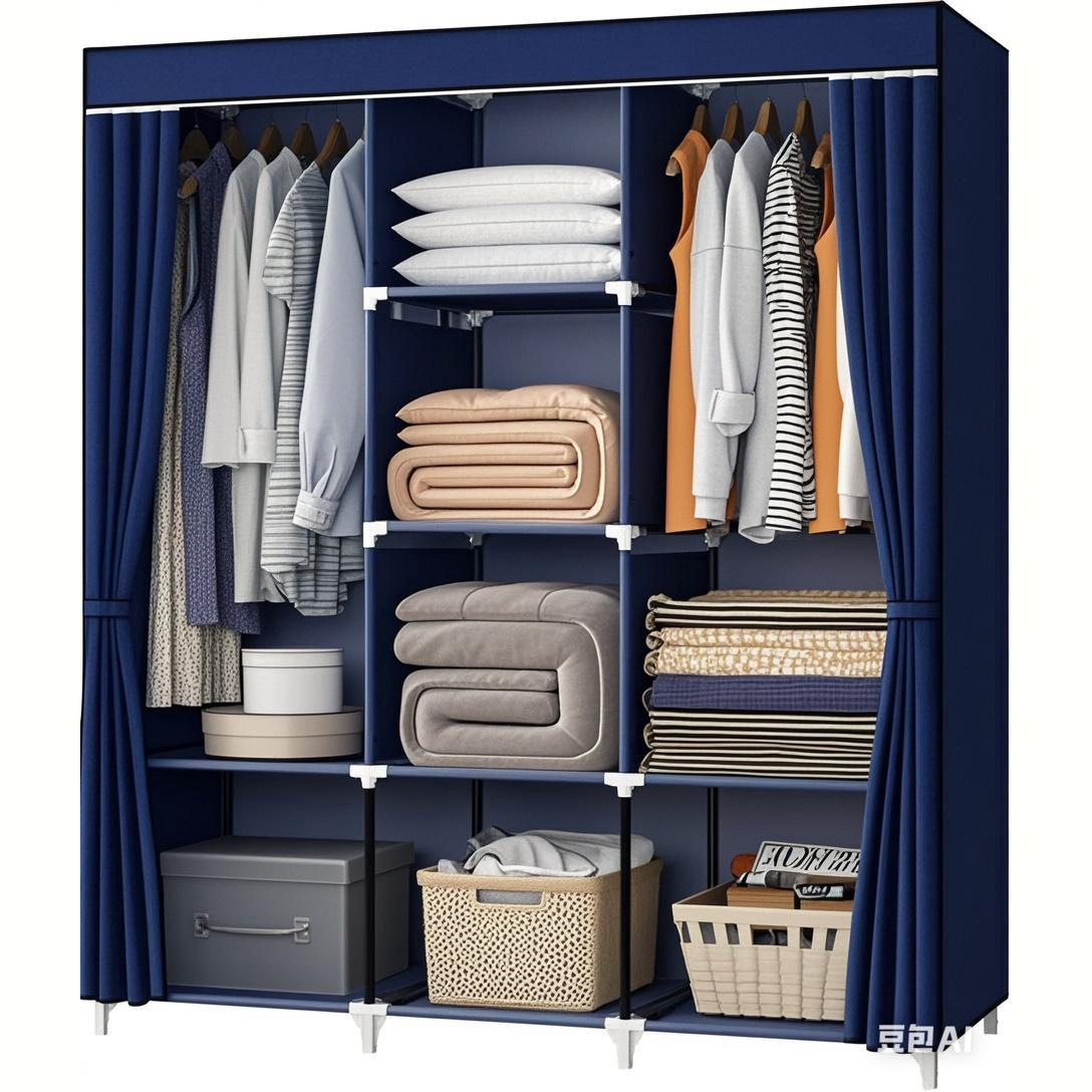 Gran capacidad, una pieza, nueva capa divisoria para niños, comercio electrónico, armario simple, instalación gratuita, wardrobe simple