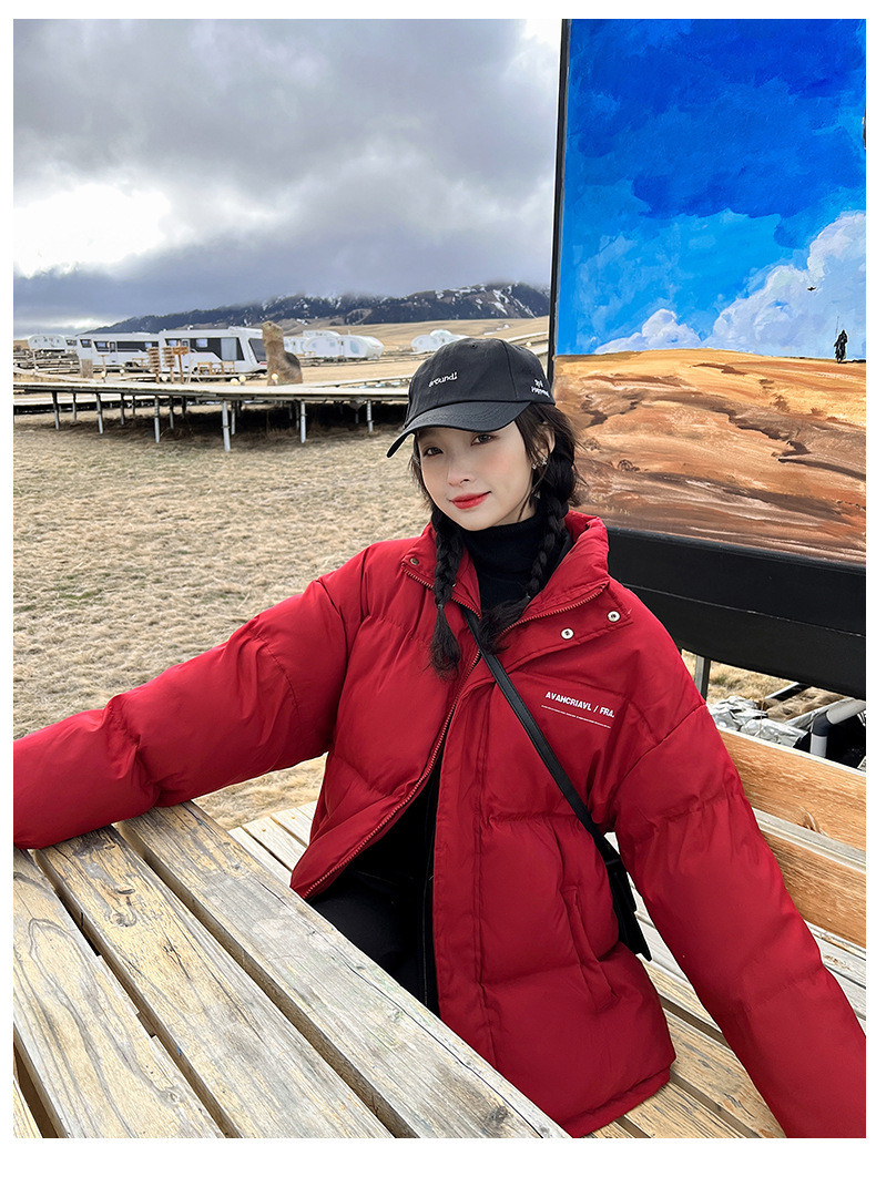 2023 inverno nuovo coreano allentato giù cappotto di cotone da donna di media lunghezza casual grande cappotto di cotone cappotto di cotone cappotto caldo_voghion.com