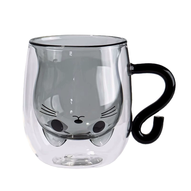 ♔Креативная cat чашка мультфильм чашка для воды милая творческая чашка кофе простая чашка парные стеклянные чашки когти кошки
