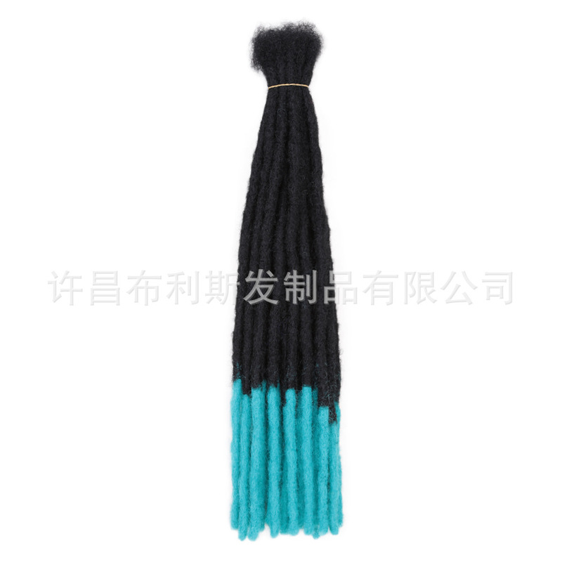 20inch Synthetic Fiber Dreadlocks Hand-Crocheted Long Straight Hair Wig Rock Hip Hop Golden Emperor