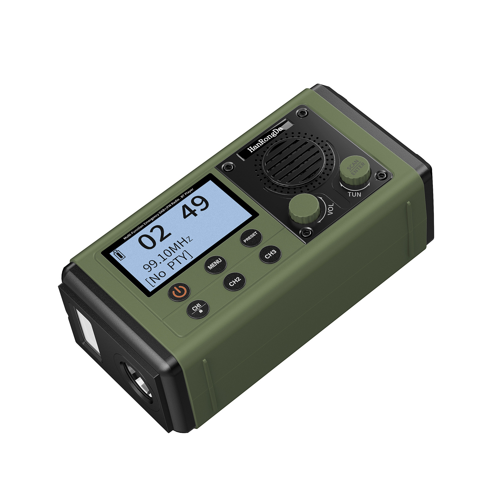 Exportación transfronteriza Radio DAB multifunción de gran capacidad carga manual energía solar energía iluminación de emergencia Bluetooth