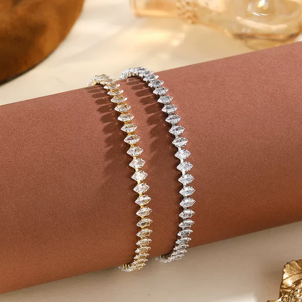 European and American Cross-Border Fashion Trend Zircon Bracelet, New Style, Light Luxury, Elegant and Versatile Bracelet for Women, High-End Feel