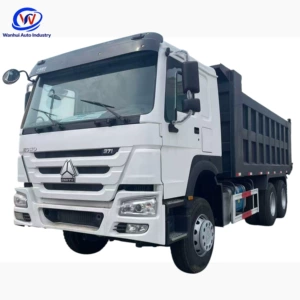 Howo 6*4 rear eight-wheel dump truck for transporting soil, high-power engineering dump truck exported to Africa