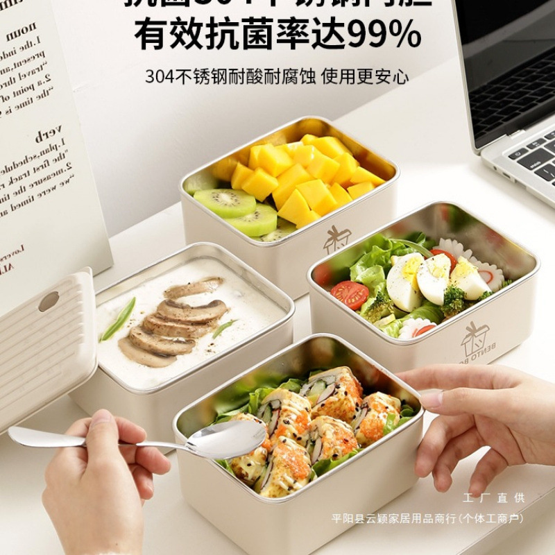 サラリーマン向けの保温弁当箱、学生向けの電子レンジ対応多層ステンレス弁当箱、お弁当箱|undefined