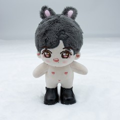 10cm celebrity-style shoes, baby shoes with plush cotton doll accessories, 10cm height