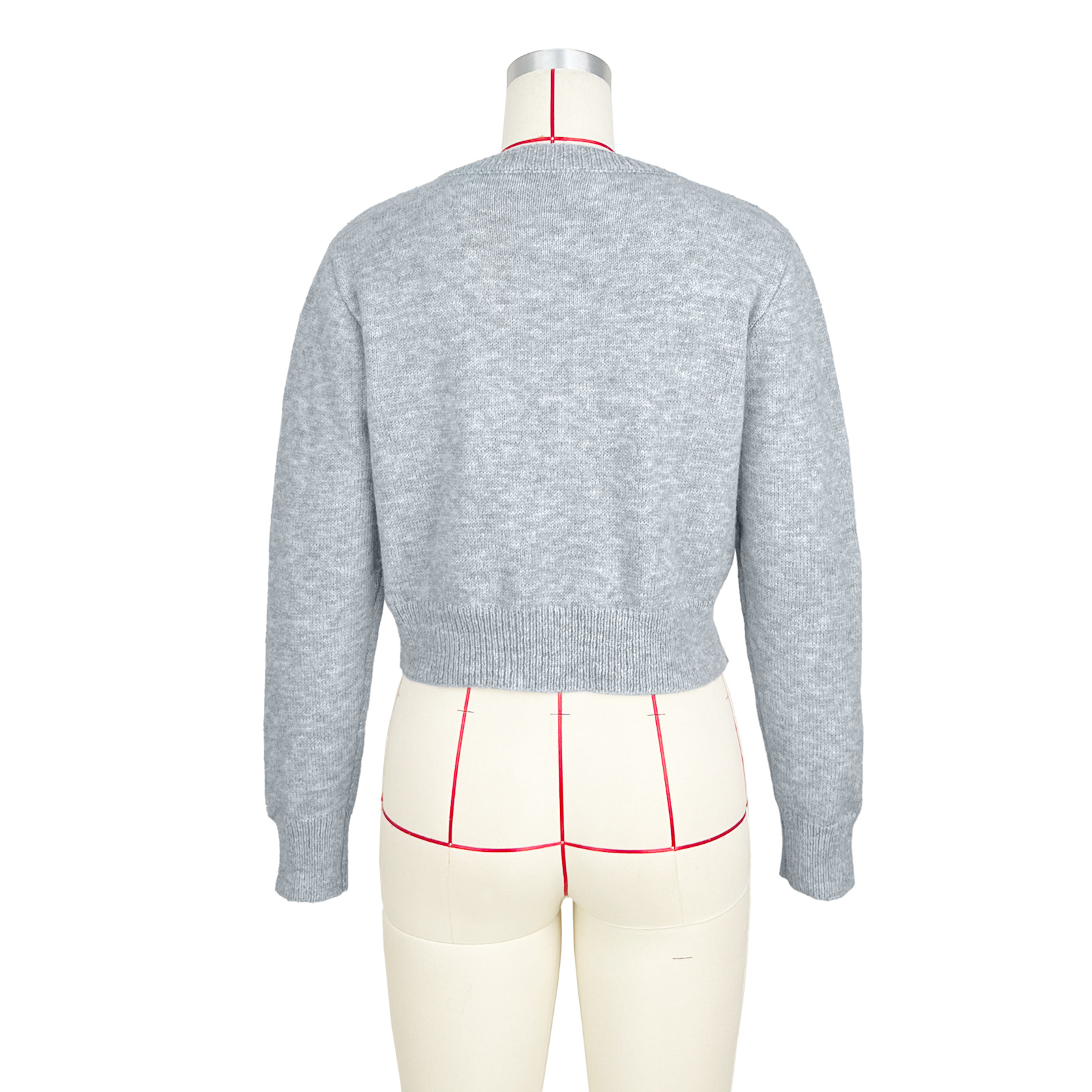 280g Weight Long Sleeve Sleeve Length Single Breasted Placket Type Polyester Fabric Type Short Top Length Cardigan, Sweater Tops Type Daily Occasion Round Neck Neckline Loose Fit Type Solid Color Pattern Spring, Autumn Season Women's Gender Button Design Streetwear Style Wholesale Women's Streetwear Solid Color Long Sleeve Button Sweaters & Cardigans 19