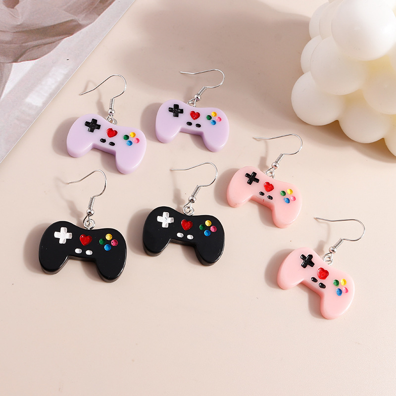 1 Pair Sweet Geometric Plastic Resin Drop Earrings display picture 2