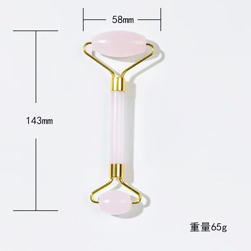 Jade face massager set, double‑head rolling roller and gua sha scraper, cosmetic kit