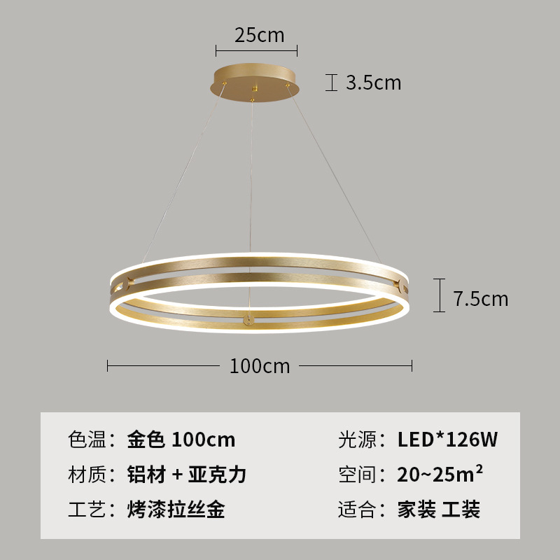 Modelo de comedor lámpara de lujo simple lámpara del dormitorio de lámpara muy redonda modelo de sala de estar diseñador de Italia del norte