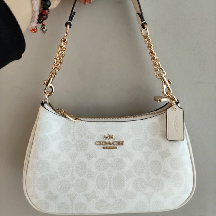 2025 Kojia Teri retro flor bolso de brazo de moda versátil impresión de cadena bolso mahjong bolso de hombro de mujer mochila
