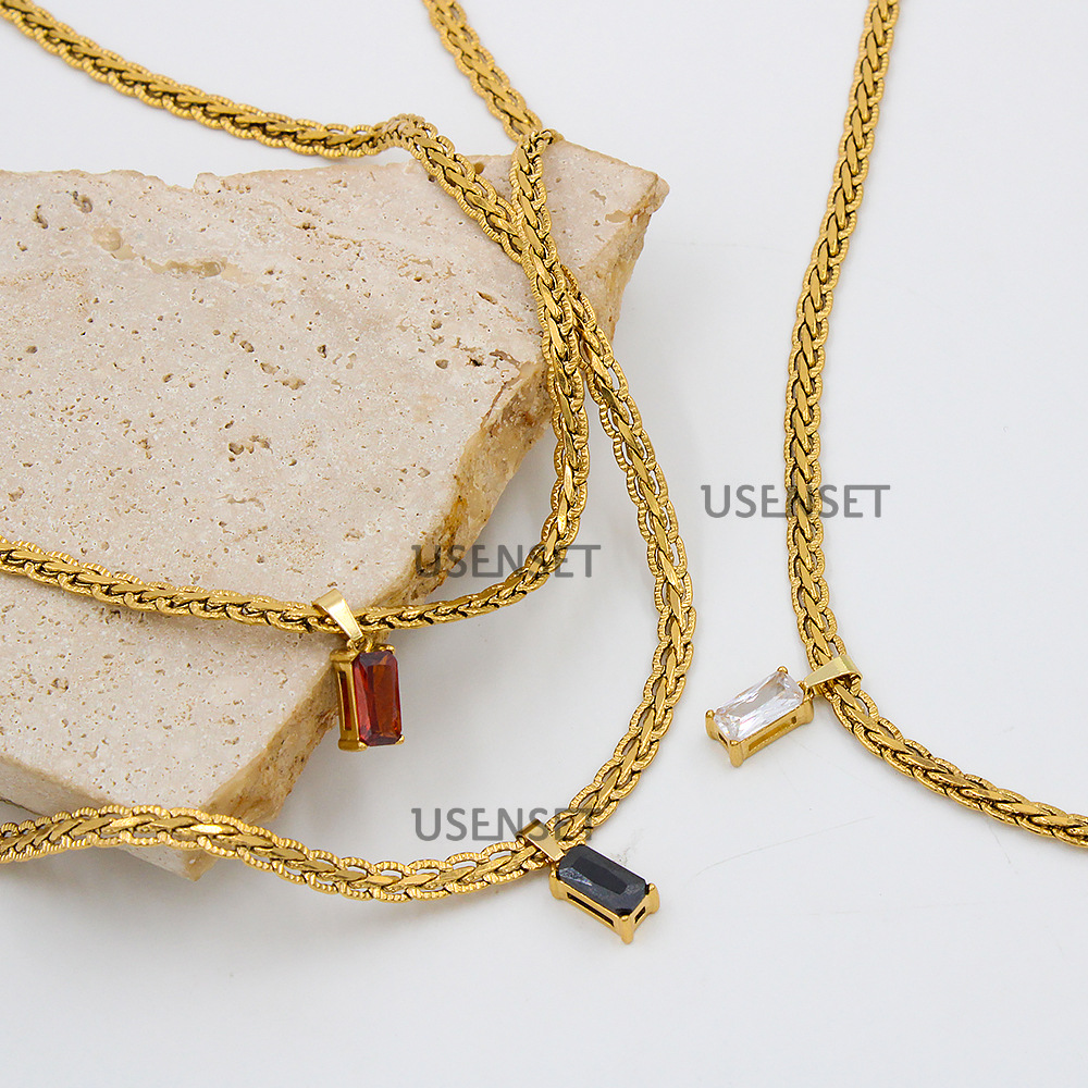 Fashion Geometric Copper Water Drop Pendant Necklace 1 Piece